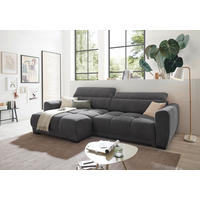 ECKSOFA HUNTER Anthrazit Mikrofaser  - Anthrazit/Schwarz, Basics, Kunststoff/Textil (170/297cm) - Livetastic