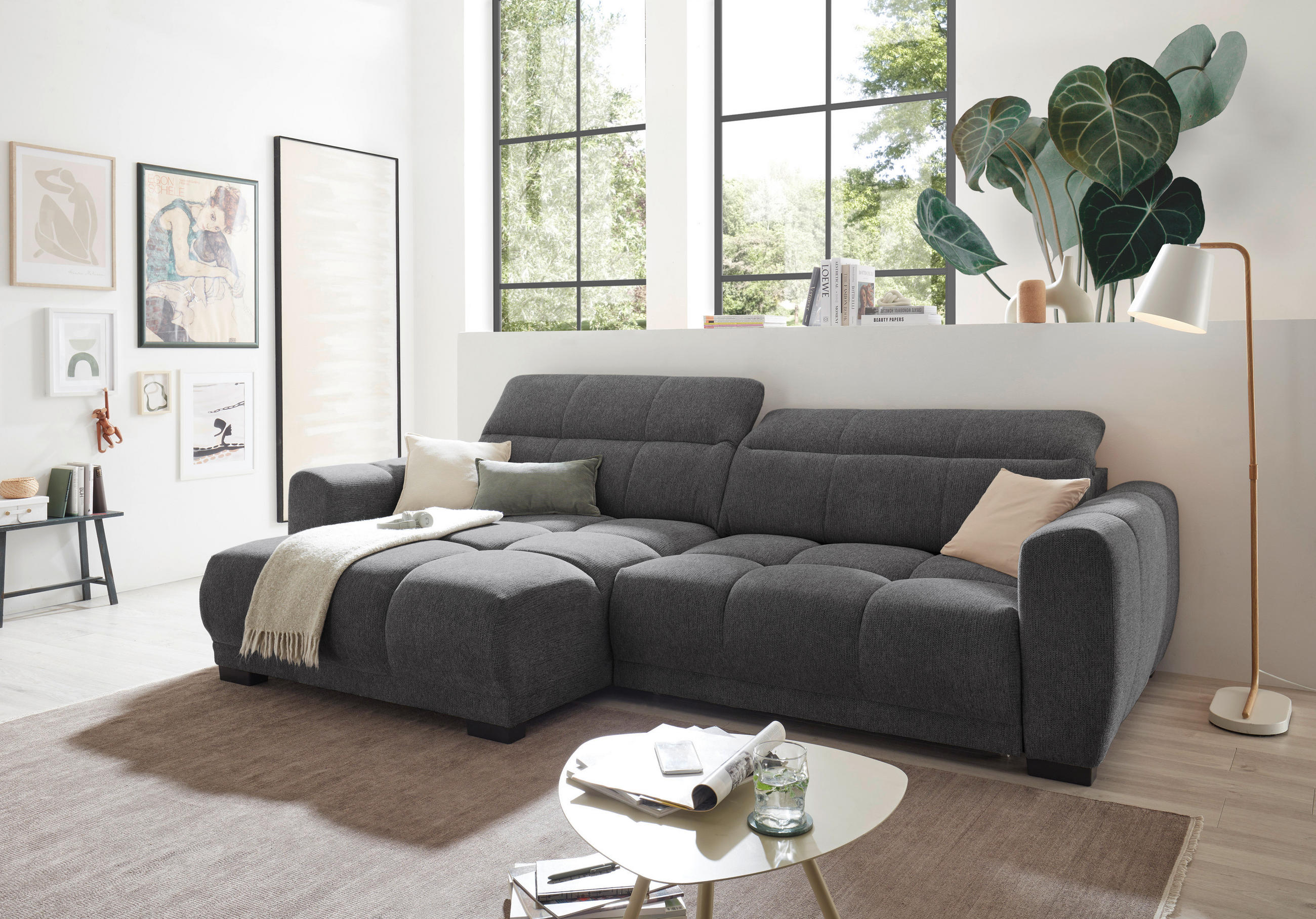 Livetastic ROHOVÁ SEDAČKA, textil, antracitová