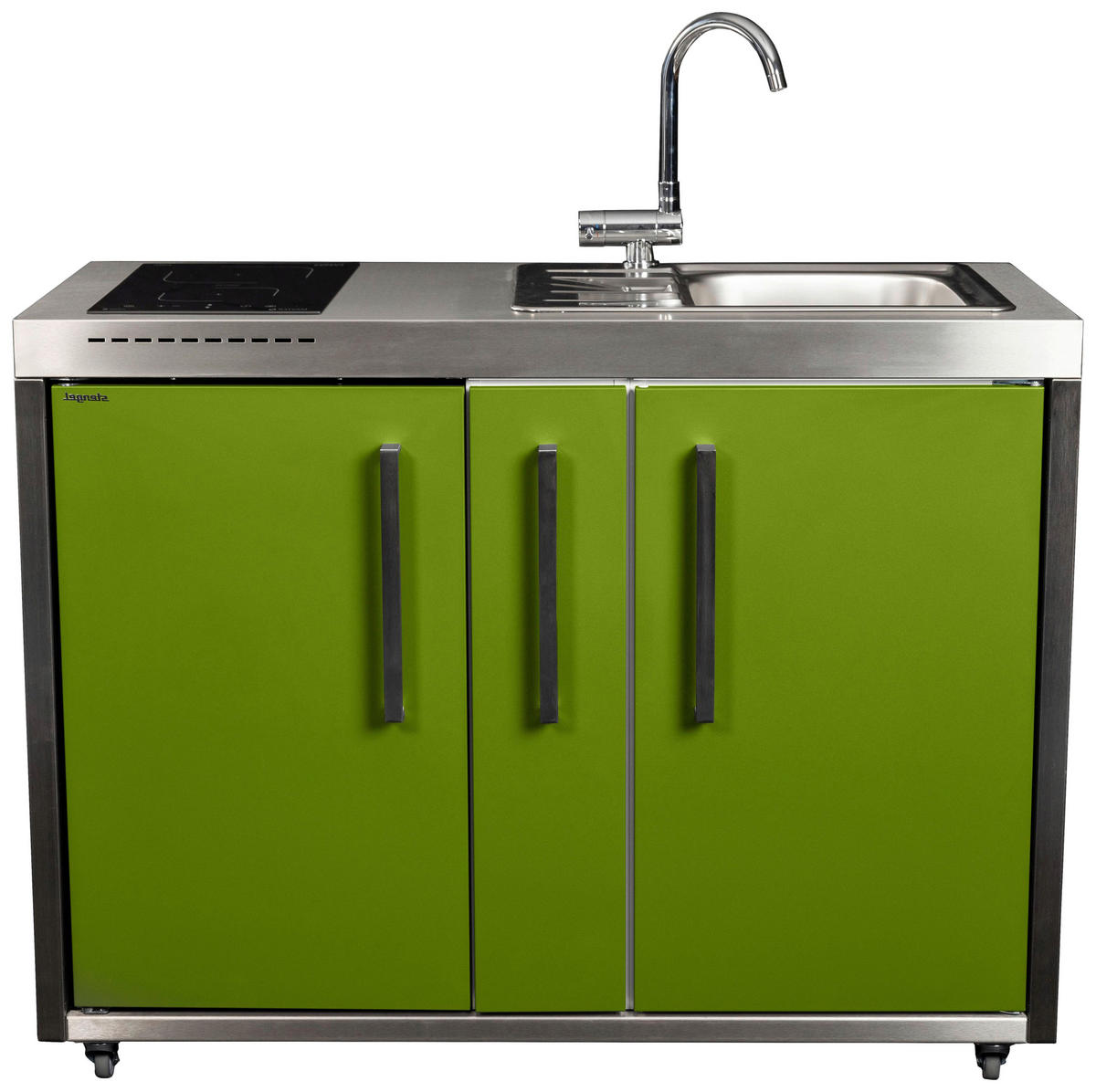 OUTDOORKÜCHE  - Edelstahlfarben/Grün, Basics, Metall (127/98/62cm)