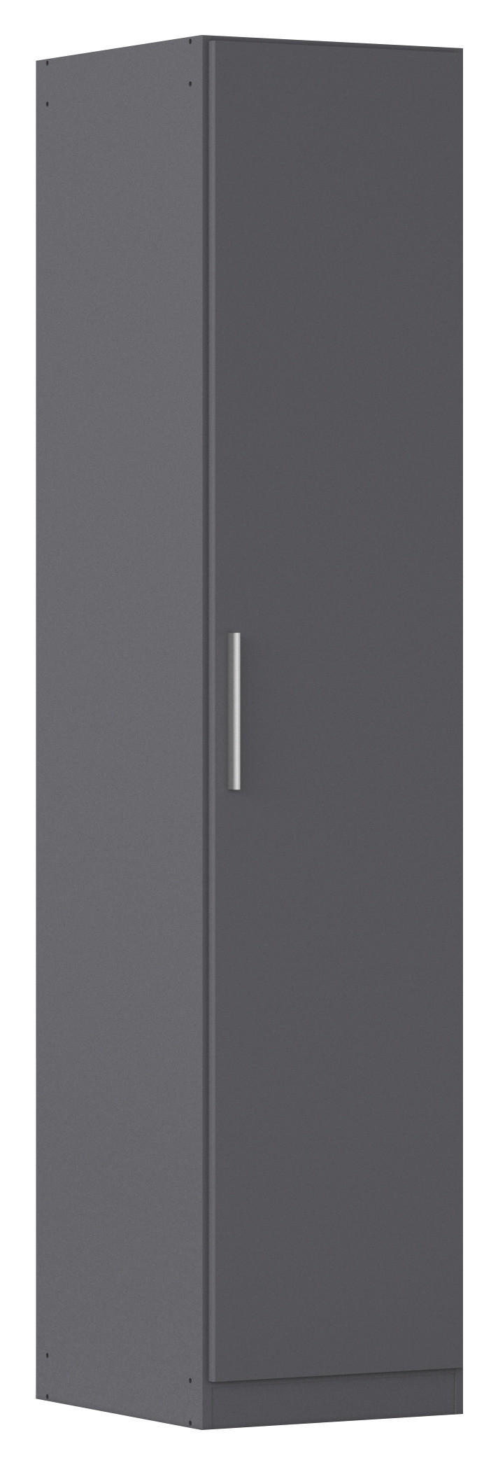 DREHTÜRENSCHRANK 47/210/54 cm,  in Grau, 1 Tür(en)  - Alufarben/Grau, KONVENTIONELL, Holzwerkstoff/Kunststoff (47/210/54cm) - home24