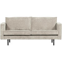 2,5-SITZER Rodeo in gerippt Sandfarben  - Sandfarben, MODERN, Textil/Metall (190/85/86cm) - Livetastic