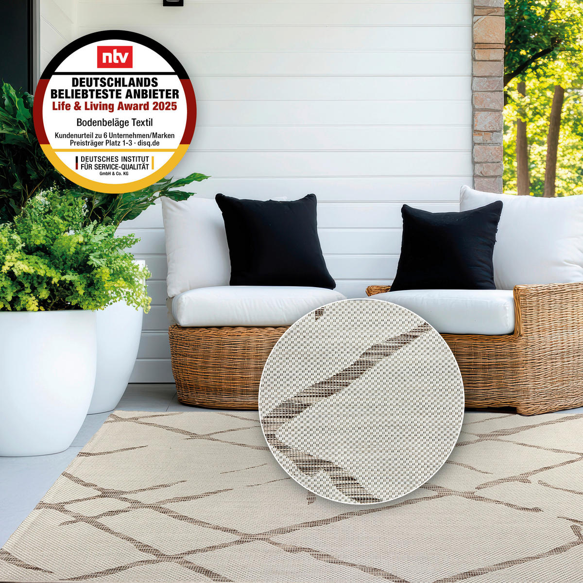 WEBTEPPICH 160/230 cm Sydney Beige rechteckig  - Beige, Basics, Kunststoff (160/230cm) - Astra