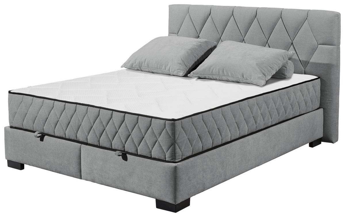 BOXBETT 160/200 cm  in Anthrazit  - Anthrazit/Schwarz, MODERN, Holzwerkstoff/Kunststoff (160/200cm) - MID.YOU