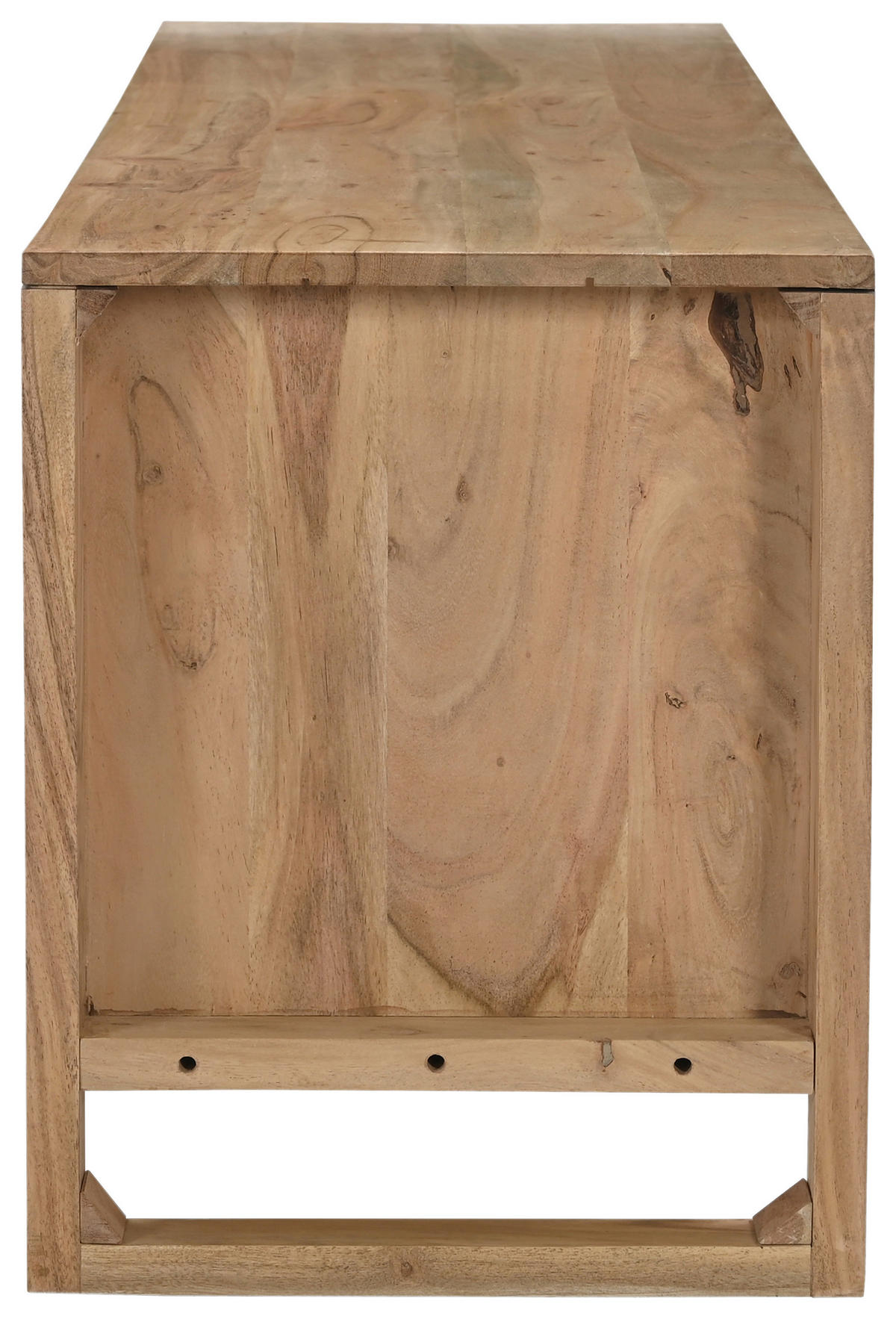 LOWBOARD  in 160/50/40 cm  - Schwarz/Naturfarben, KONVENTIONELL, Holz/Metall (160/50/40cm) - Livetastic