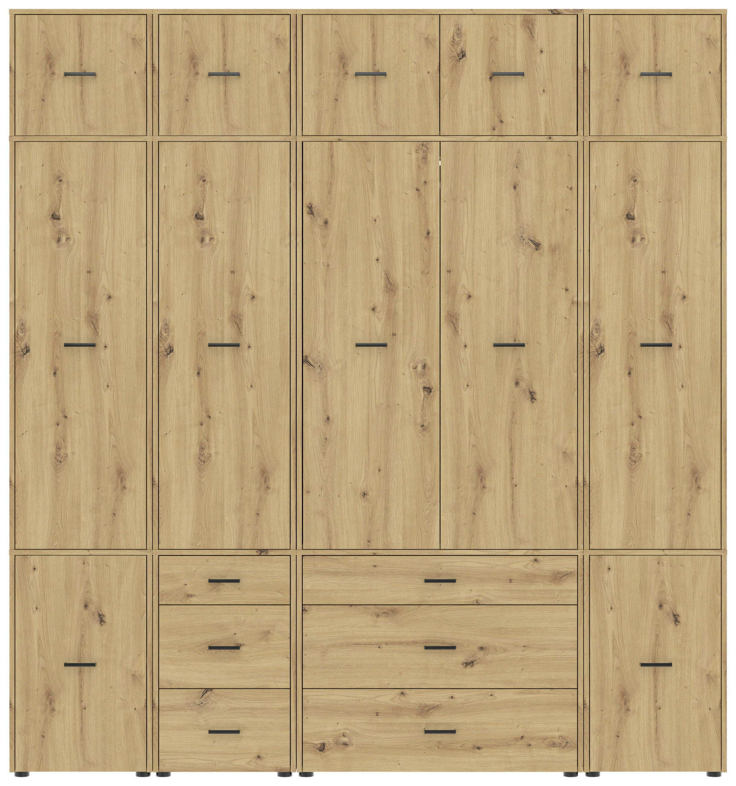 Kleiderschrank Kivo Eiche Artisan Dekor, B: 225 cm