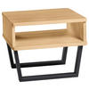 NACHTKÄSTCHEN in massiv Eiche Eichefarben  - Eichefarben/Anthrazit, Design, Holz/Metall (48/36/38cm) - Hasena