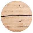 ESSTISCH in Holz, Metall 120/120/76 cm  - Eichefarben/Schwarz, Design, Holz/Metall (120/120/76cm) - Linea Natura