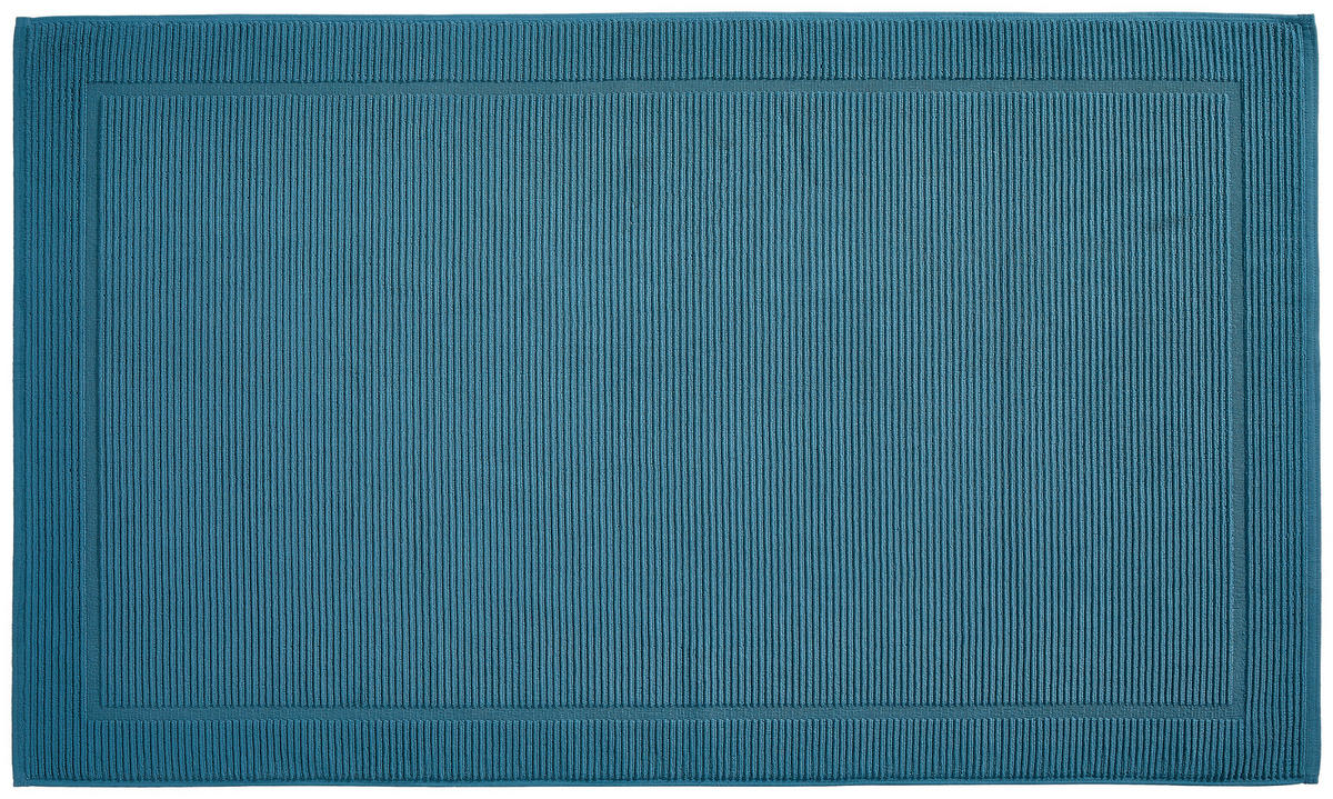 FÜRDŐSZOBASZŐNYEG  70/120 cm  olajkék   - olajkék, Basics, textil (70/120cm) - Bio:Vio