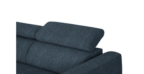 ECKSOFA in Webstoff Blau 205/280 cm - Blau/Schwarz, Design, Textil/Metall (205/280cm) - Xora