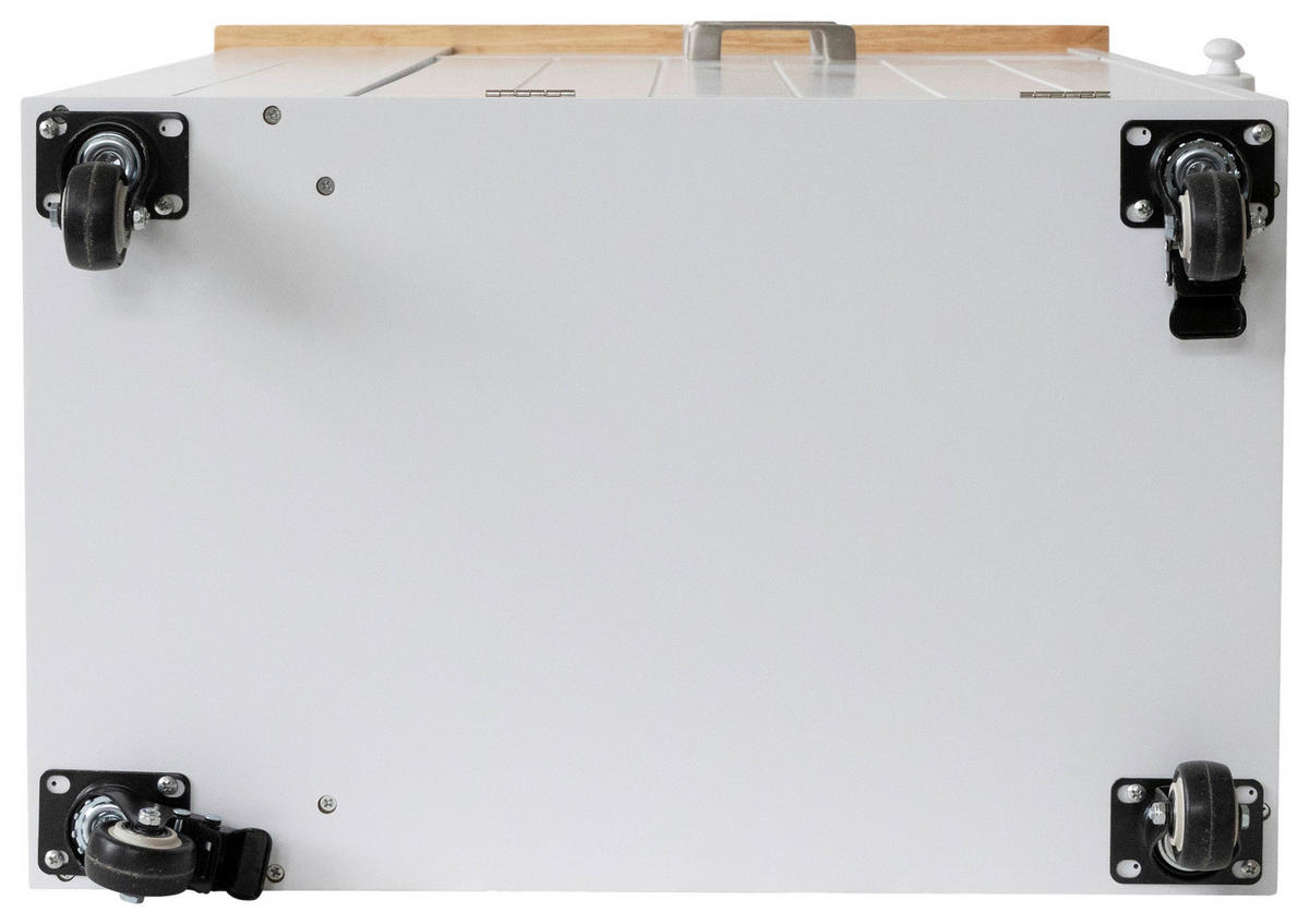 SERVIERWAGEN in Weiß  - Silberfarben/Schwarz, Basics, Holz/Holzwerkstoff (68/89/40cm) - MID.YOU