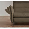 ECKSOFA in Echtleder Hellbraun  300/157 cm  - Hellbraun/Schwarz, Design, Leder/Metall (300/157cm) - Dieter Knoll
