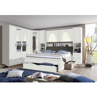 STAURAUMBETT 180/200 cm,  in Grau, Weiß,  - Weiß/Grau, KONVENTIONELL, Holzwerkstoff/Textil (180/200cm) - Rauch Möbel