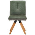 STUHL  Sitzfläche 360° drehbar Flachgewebe, Webstoff  Grün, Dunkelgrün  - Dunkelgrün/Grün, KONVENTIONELL, Holz/Textil (47/88/60cm) - Venda