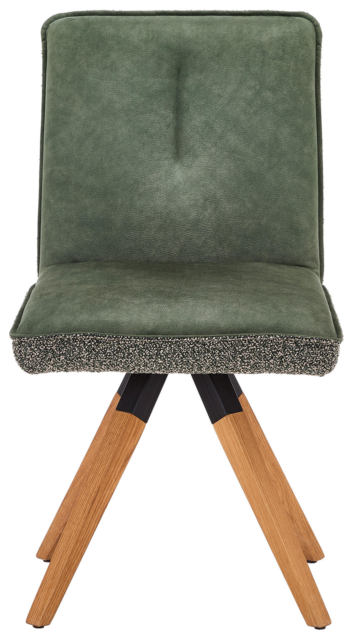 STUHL  Sitzfläche 360° drehbar Flachgewebe, Webstoff  Grün, Dunkelgrün  - Dunkelgrün/Grün, KONVENTIONELL, Holz/Textil (47/88/60cm) - Venda