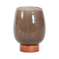 LED-TISCHLEUCHTE - Braun, Basics, Glas (13/17/13cm) - Light & Living