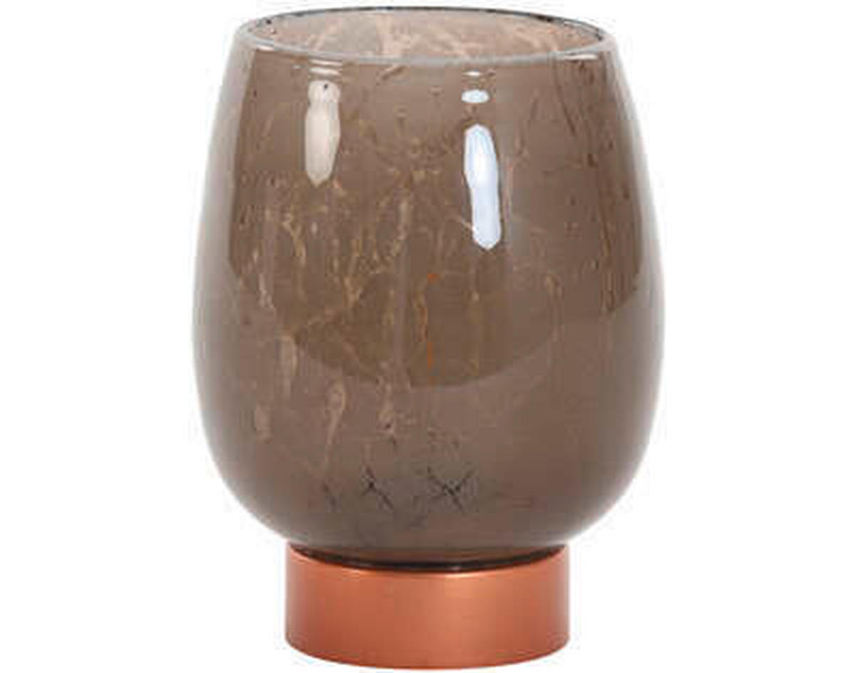 LED-TISCHLEUCHTE - Braun, Basics, Glas (13/17/13cm) - Light & Living