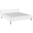 BETT 200/200 cm  in Weiß  - Alufarben/Weiß, Design, Metall (200/200cm) - Carryhome