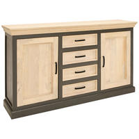 SIDEBOARD  in 160/90/40 cm  - Schwarz/Naturfarben, Natur, Holz/Metall (160/90/40cm) - Livetastic