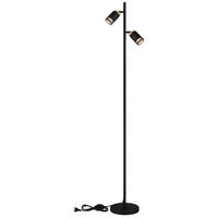 STOJACÍ LAMPA, 27,5/22/158 cm - černá/barvy zlata, Design, kov/plast (27,5/22/158cm) - Globo
