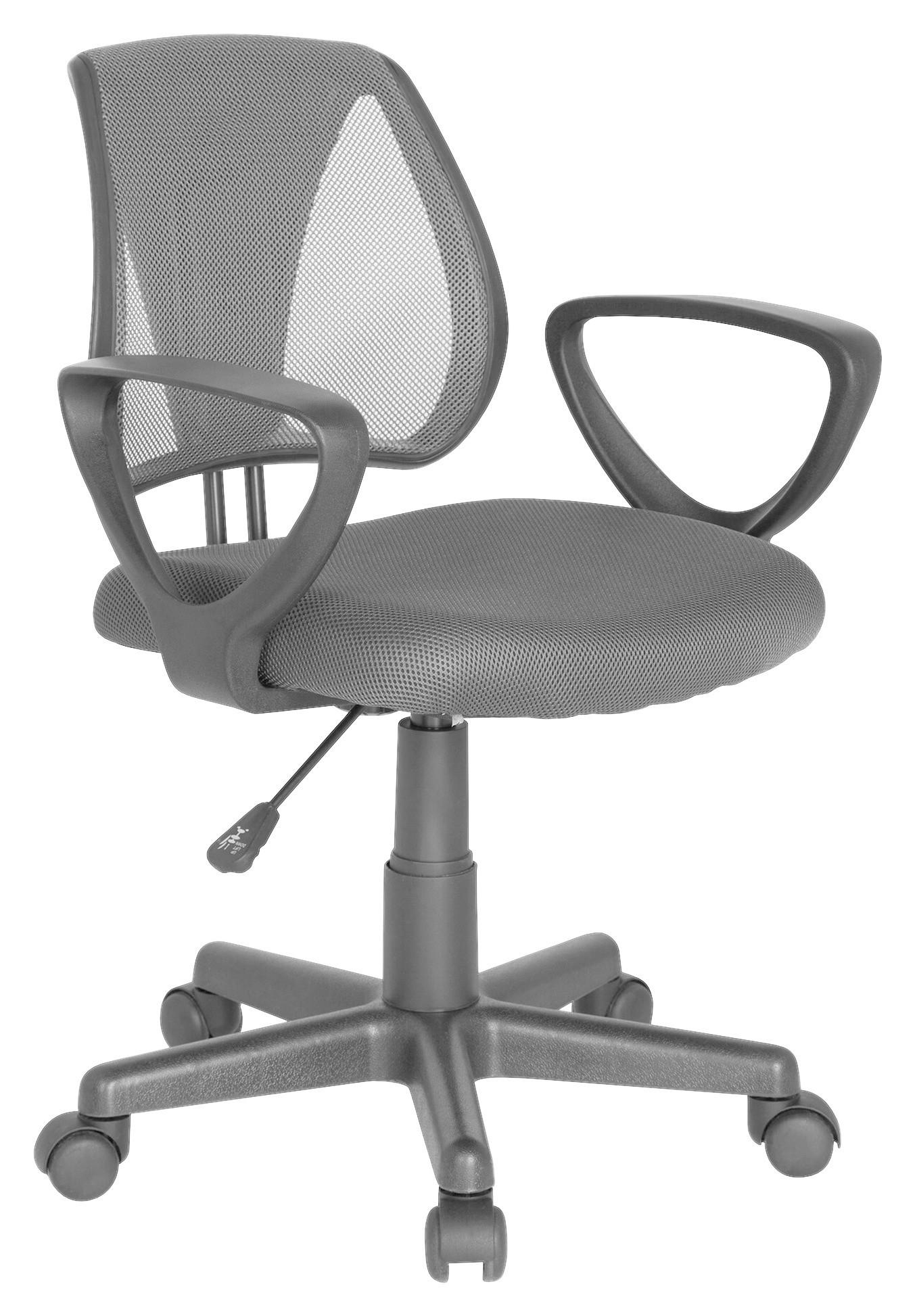 JUGENDDREHSTUHL Grau  - Grau, Basics, Kunststoff (58/75-92/45cm) - MID.YOU