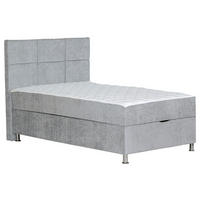POSTELJA Z VZMETNICO 90 cm   x 200 cm  , les, tekstil, leseni material svetlo siva  - barve kroma/svetlo siva, Moderno, leseni material/tekstil (90/200cm) - Ti'me