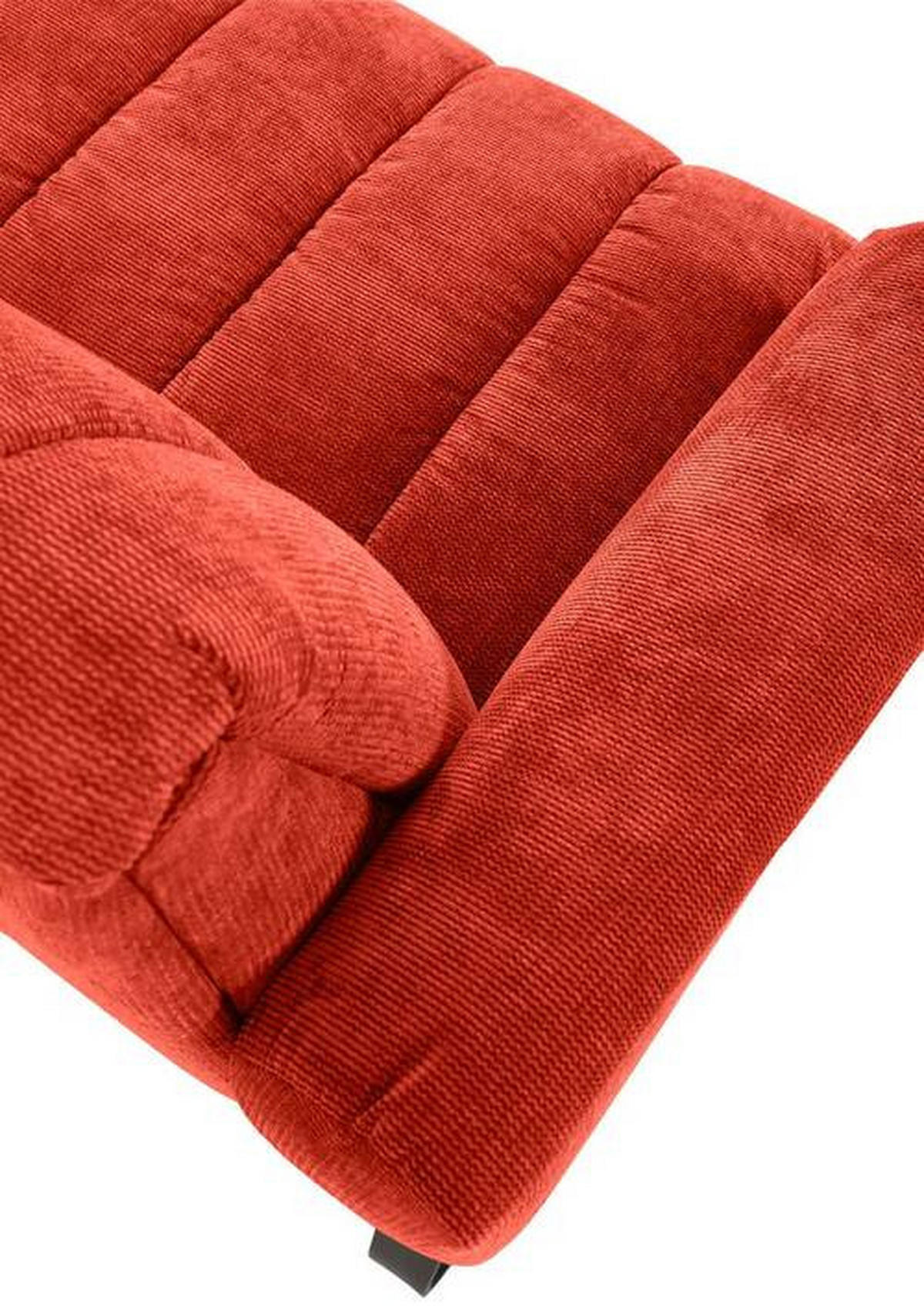 SITZBANK in Textil Rostfarben  - Rostfarben/Schwarz, Design, Textil/Metall (195/89/75cm) - Novel