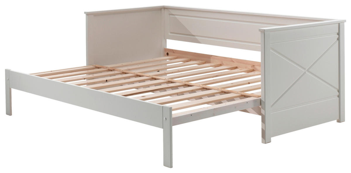 AUSZIEHBETT 90/200 cm  in Weiß  - Weiß, MODERN, Holz/Holzwerkstoff (90/200cm) - MID.YOU