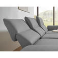 ECKSOFA  in Flachgewebe Hellgrau  255-365/175-224 cm  - Hellgrau/Schwarz, Design, Textil/Metall (255-365/175-224cm) - Dieter Knoll