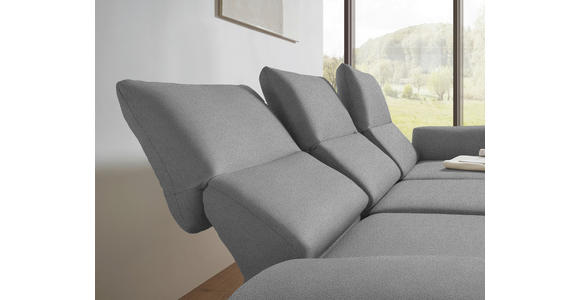 ECKSOFA  in Flachgewebe Hellgrau  255-365/175-224 cm  - Hellgrau/Schwarz, Design, Textil/Metall (255-365/175-224cm) - Dieter Knoll
