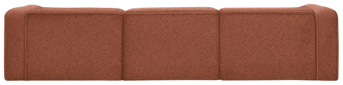 ECKSOFA in Webstoff Rostfarben  163/332 cm  - Rostfarben/Schwarz, Design, Kunststoff/Textil (163/332cm) - Stylife