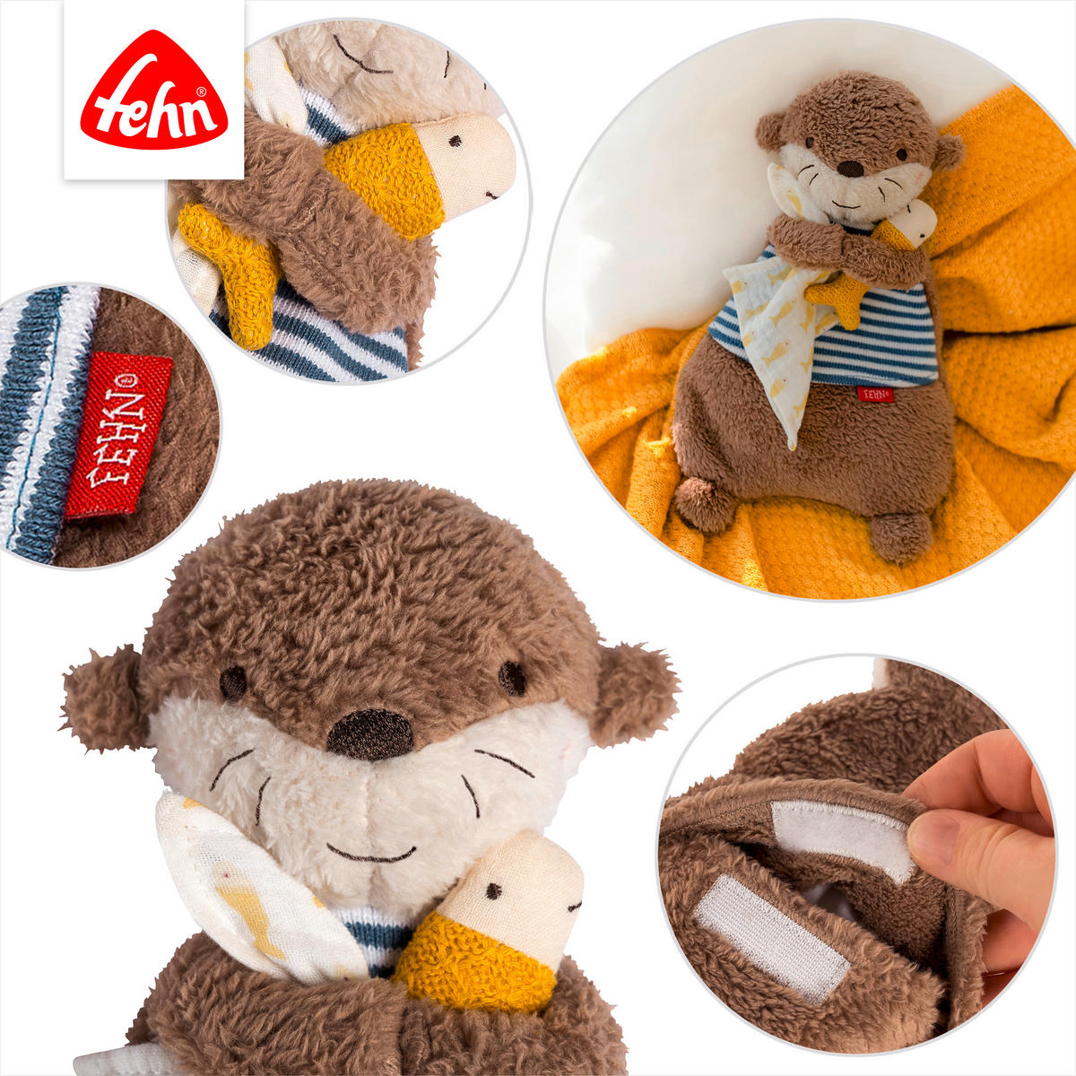 WÄRMETIER Otter Theo  - Multicolor, Basics, Textil (26,5/17/5,8cm) - Fehn