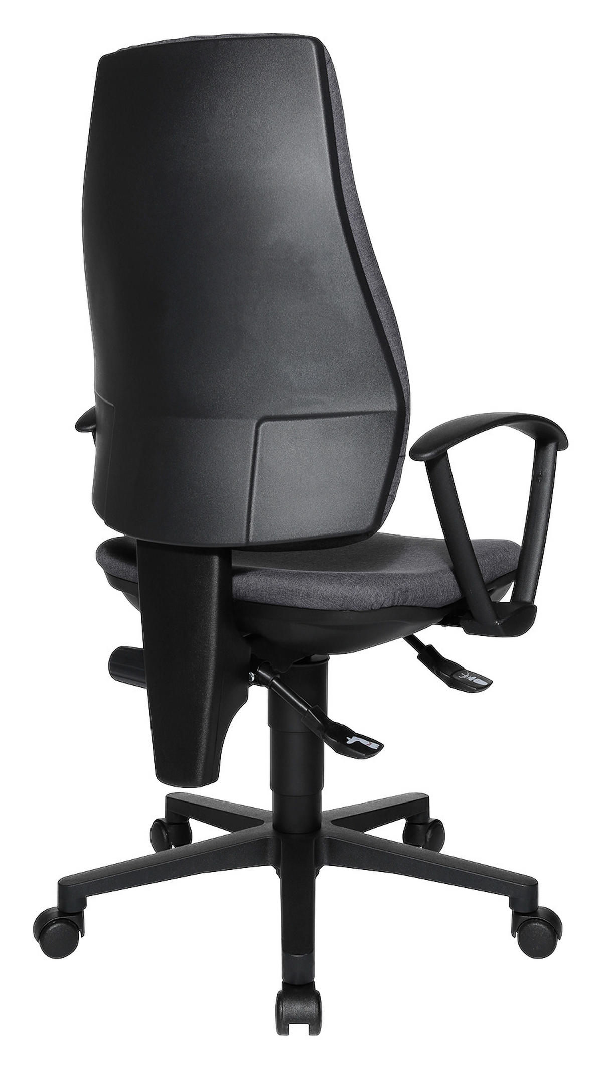 DREHSTUHL Flachgewebe Anthrazit, Schwarz  - Anthrazit/Schwarz, Design, Kunststoff/Textil (60/103-111/55cm) - Topstar