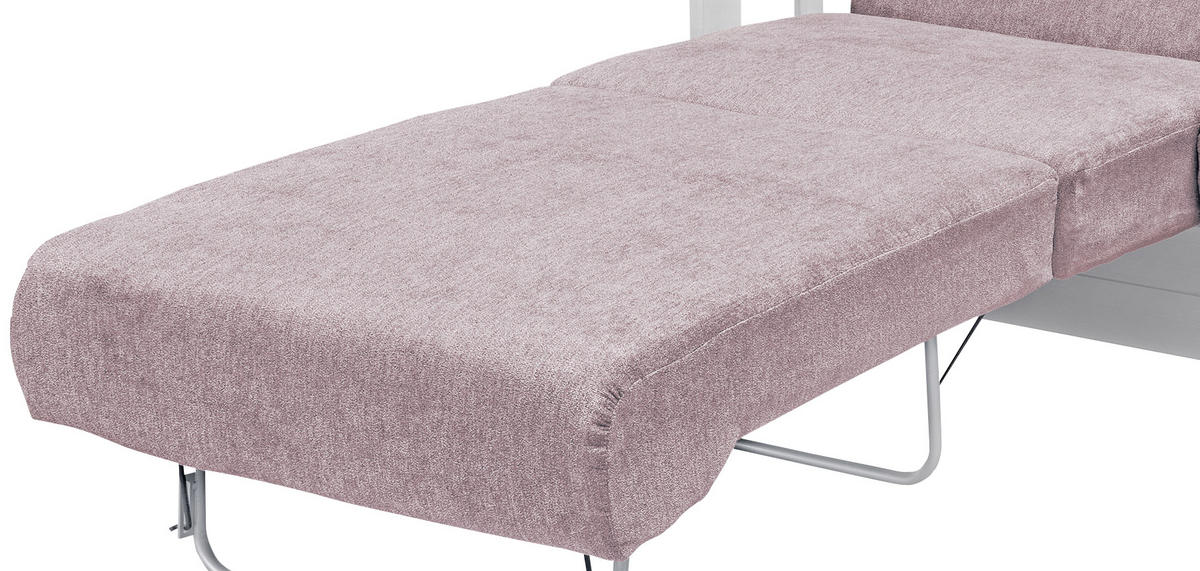 SCHLAFSOFA Mikrofaser Rosa, Weiß  - Weiß/Rosa, LIFESTYLE, Textil (154/88/90cm) - Livetastic