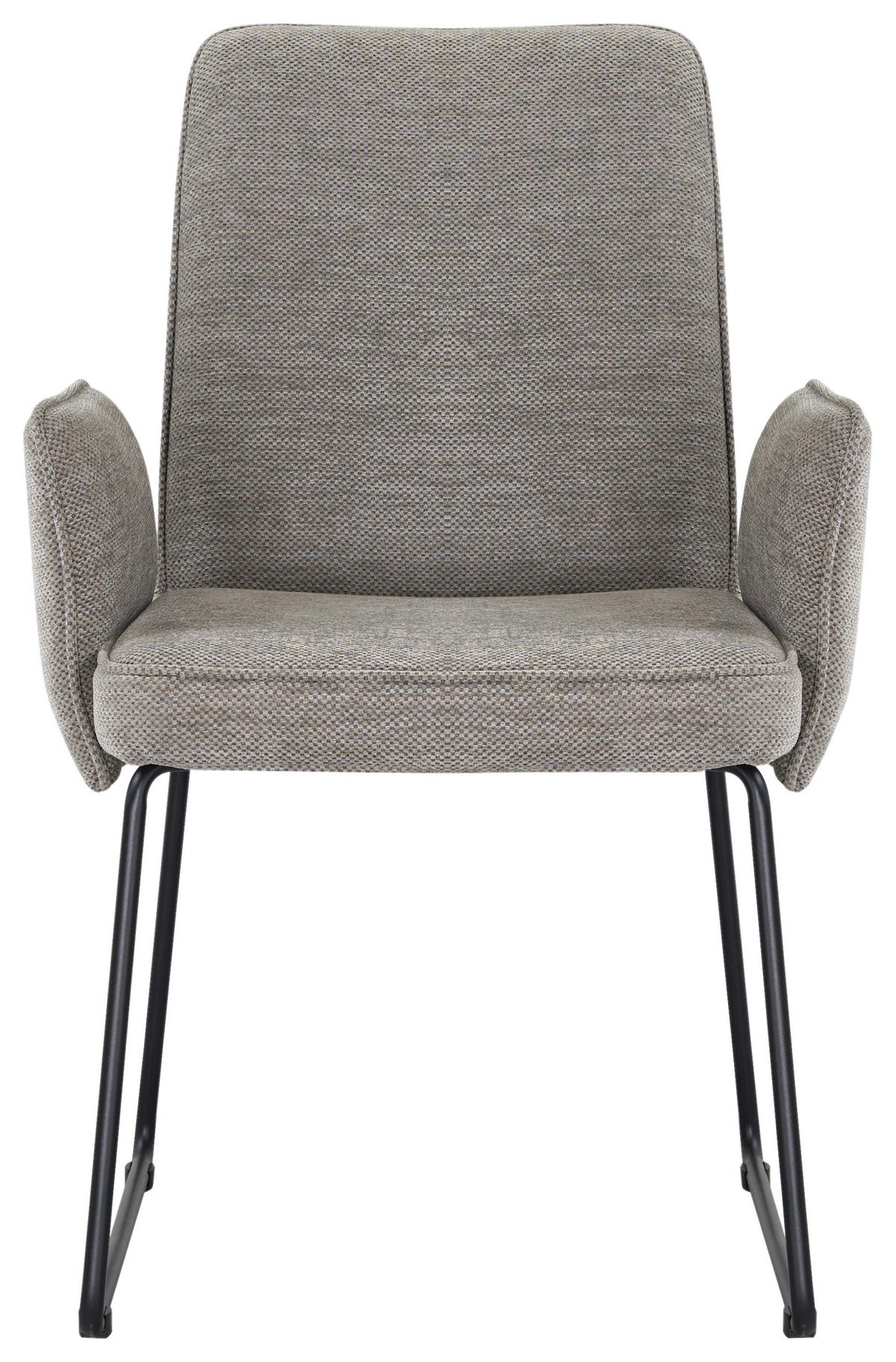 ARMLEHNSTUHL  Stoffauswahl Webstoff  - Schwarz/Grau, Design, Textil/Metall (60/92/66cm) - Stylife