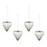 CHRISTBAUMANHÄNGER Silberfarben 4 Stück - Silberfarben, Metall (10/10cm) - X-Mas CHRISTBAUMANHÄNGER Silberfarben 4 Stück - Silberfarben, Metall (10/10cm) - X-Mas