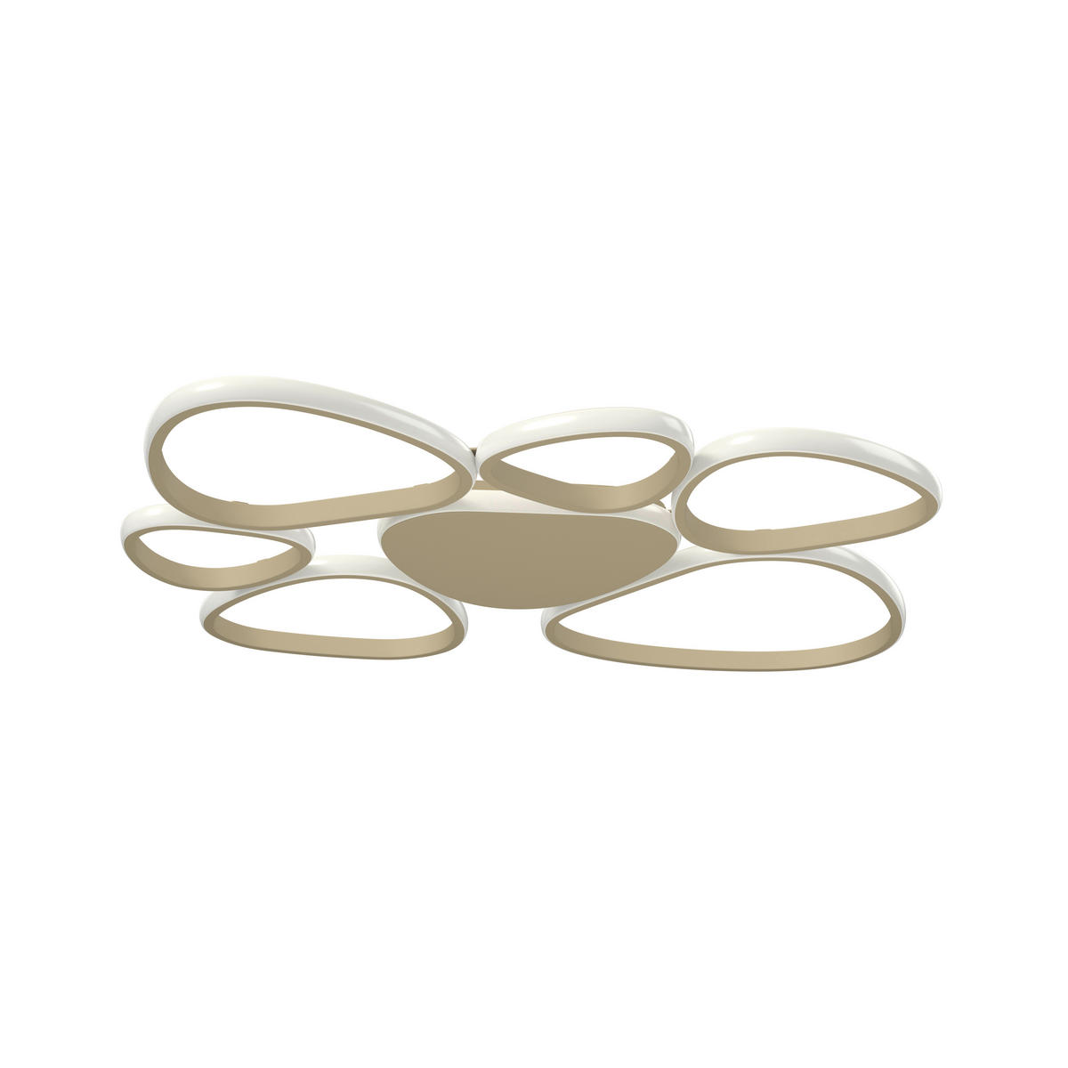 LED-DECKENLEUCHTE Acrux 89,5/79/4 cm  - Sandfarben, Design, Kunststoff/Metall (89,5/79/4cm) - Novel