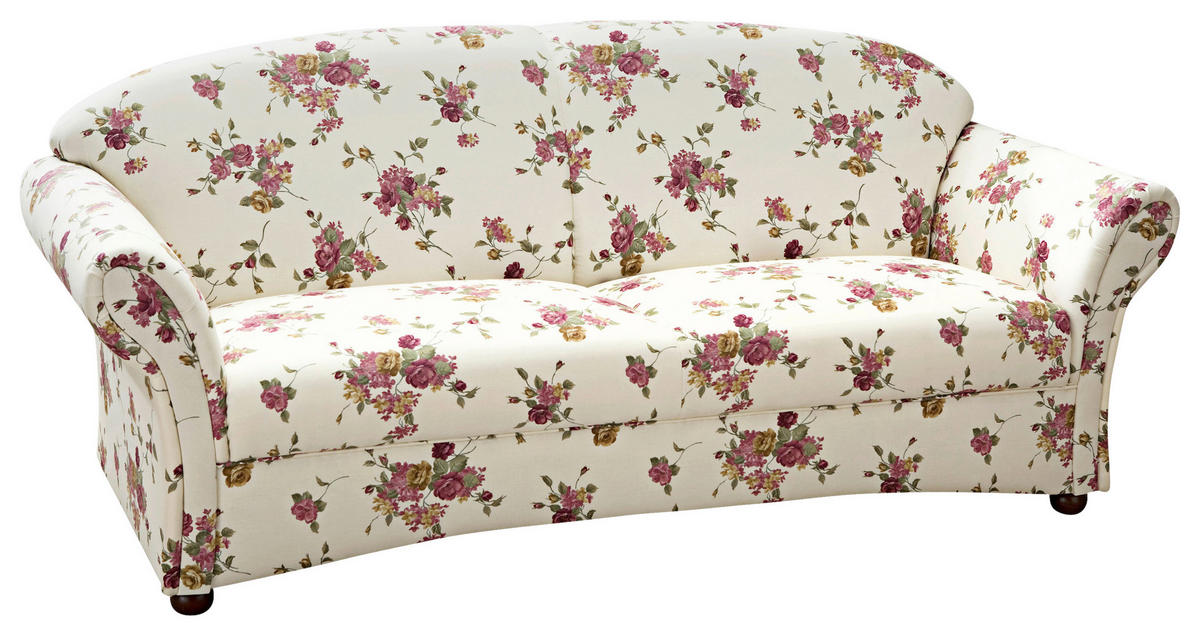 3-SITZER-SOFA Flachgewebe Rot, Beige  - Beige/Rot, Design, Holz/Textil (202/85/81cm) - Max Winzer