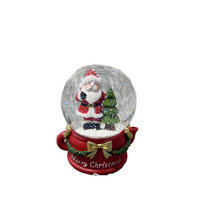 SCHNEEKUGEL  - Rot/Goldfarben, LIFESTYLE, Glas/Kunststoff (9/10,5/8cm) - X-Mas