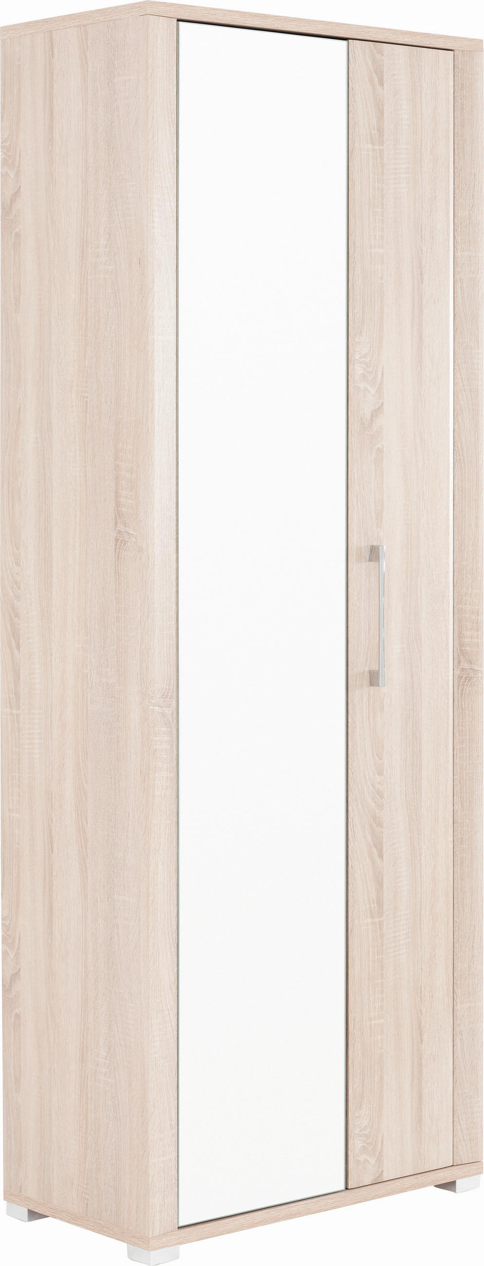 ORMAR GARDEROBNI hrast Sonoma - srebrne boje/hrast Sonoma, Konvencionalno, staklo/drvni materijal (74/200/40cm) - Cantus
