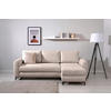 ECKSOFA Moli Beige Mikrofaser  - Beige/Schwarz, Design, Textil/Metall (236/148cm) - MID.YOU