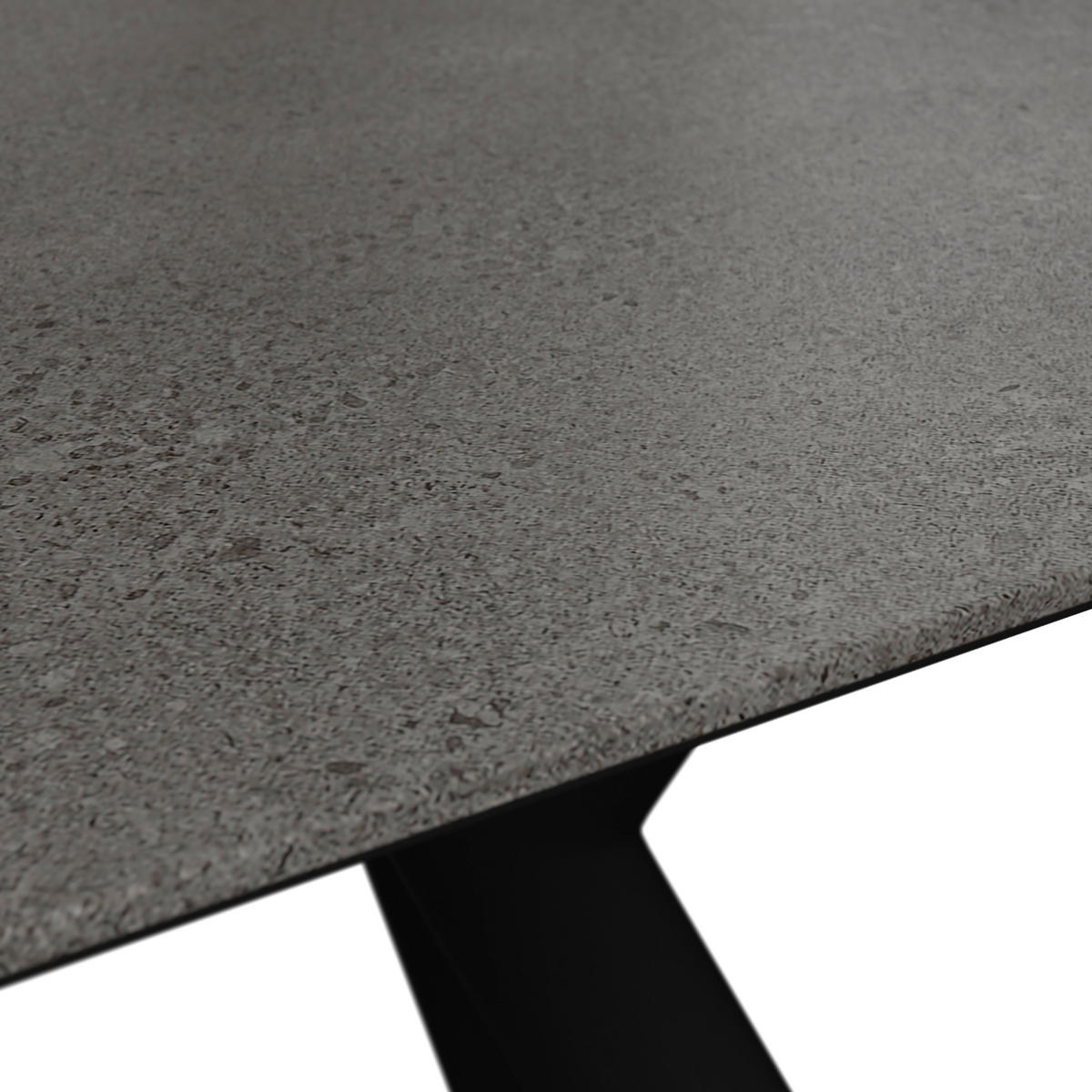 GARTENTISCH Metall, Stein Anthrazit, Grau rechteckig  - Anthrazit/Grau, MODERN, Stein/Metall (200/100/76cm) - Amatio