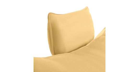 ECKSOFA in Flachgewebe Gelb 292/176 cm - Gelb/Schwarz, MODERN, Textil/Metall (292/176cm) - Carryhome
