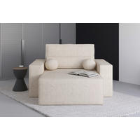 XXL-SESSEL - Sandfarben/Schwarz, Design, Textil (146/85/162cm) - MID.YOU