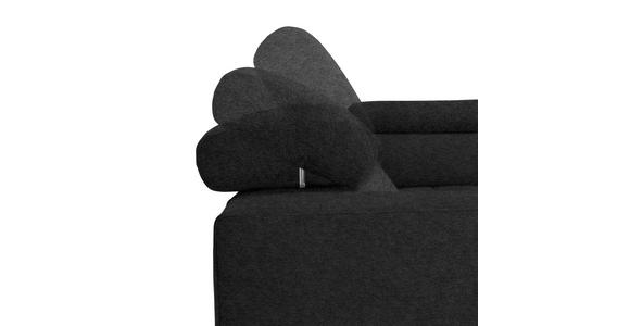 ECKSOFA in Mikrofaser Anthrazit  - Anthrazit/Schwarz, Design, Textil/Metall (301/207cm) - Xora