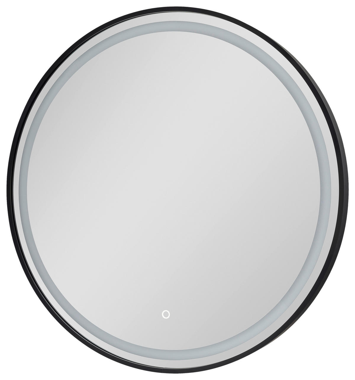 BADEZIMMERSPIEGEL 70/70/4 cm  - Schwarz, MODERN, Glas/Metall (70/70/4cm) - MID.YOU