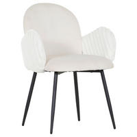 SCAUN CU BRAțE in bej  - bej/negru, Design, metal/textil (63/83/62cm) - Landscape
