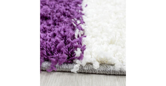 HOCHFLORTEPPICH 120/170 cm Life 1501 Lila, Weiß, Hellgrau - Lila/Hellgrau, KONVENTIONELL, Textil (120/170cm) - Novel