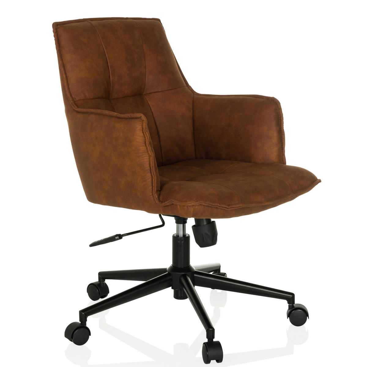 DREHSTUHL Braun  - Schwarz/Braun, MODERN, Kunststoff/Textil (54/85/70cm) - MID.YOU