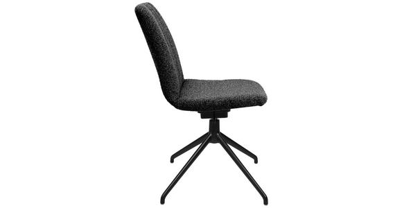 STUHL in Aluminium Flachgewebe Metall, Textil - Anthrazit/Schwarz, Design, Textil/Metall (46/85-88/55cm) - Johann Jakob