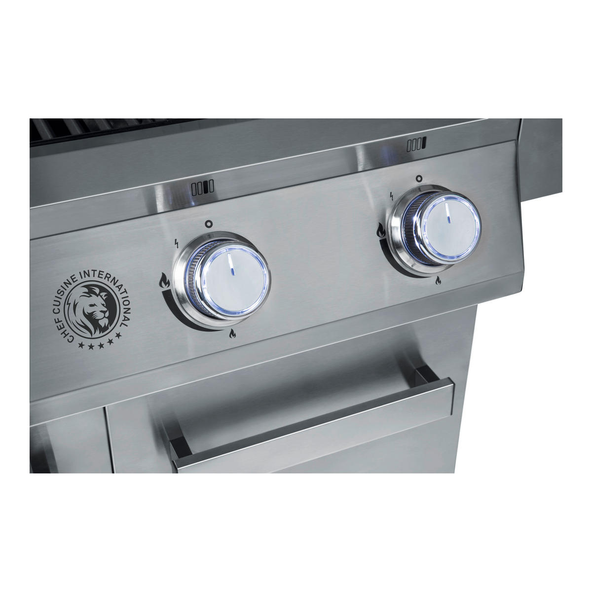 GASGRILL Edelstahlfarben BBQ  - Edelstahlfarben, Basics, Metall (80/87/62.5cm) - CHEF CUISINE
